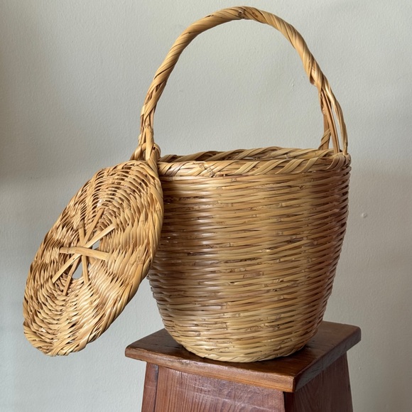 Jane Burkin Basket Purse Woven Basket Bag - Picture 3 of 7